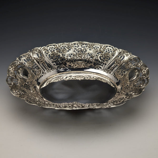 Circa 1900 German Antique 800 Silver Earring Dish 412g